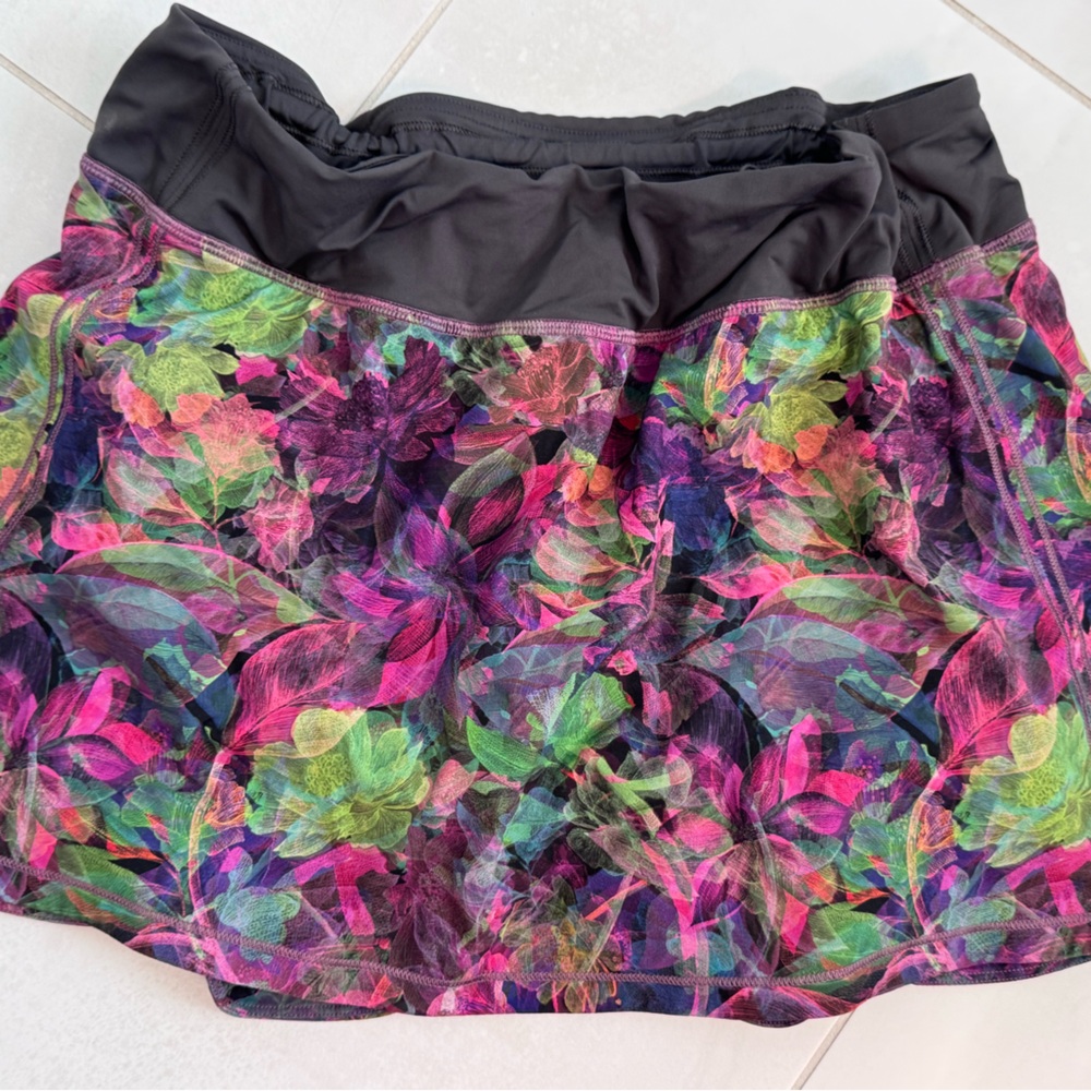 lululemon athletica Multi-Color Floral Mini Skirt